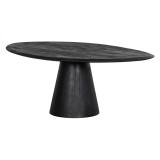 CAFE TABLE BLACK MANGWOOD ORGANIC SHAPED 47 - CAFE, SIDE TABLES